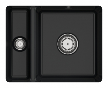 Plautuvė VILLEROY&BOCH Subway 60XU montuojama iš apačios, pure black spalva 